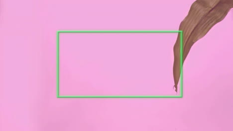 animación del marco de neón sobre la hoja