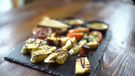 grilled cheese and vegetable charcuterie board