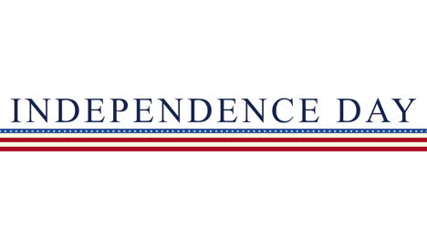 animated closeup text independence day of usa on holiday background