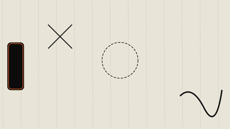 Abstract Minimalist Geometric Shapes Animating on Textured Background