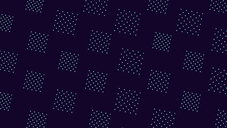 patrón de puntos y cuadrados de movimiento azul