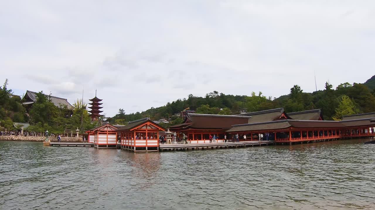 Traditional Shinto Architecture Of Itsukushima Shrine, Miyajima Island, Japan