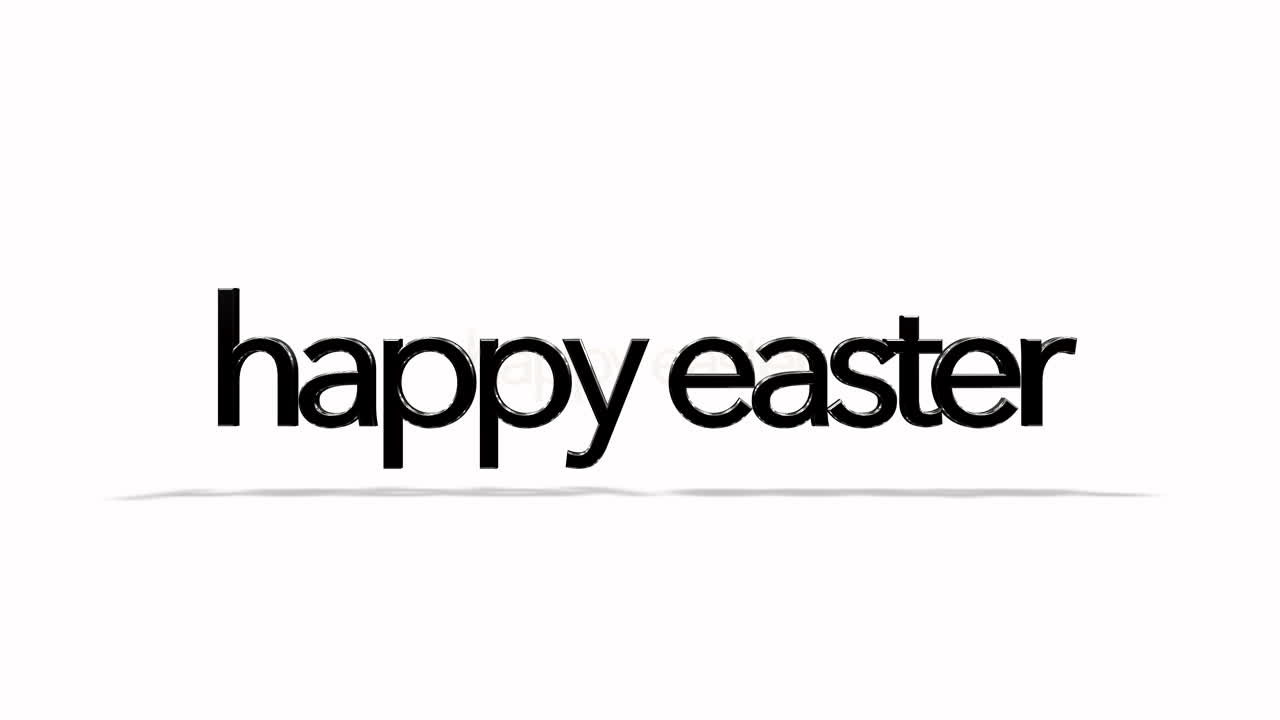 Testo scorrevole Buona Pasqua su sfumatura bianca