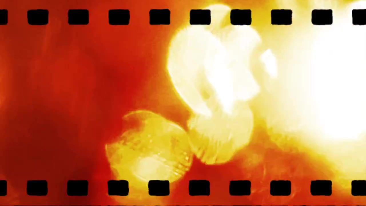 Vintage Filmrollen-Overlay mit flackernden Lichtlecks