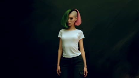 portrait of a young woman with stylish hair