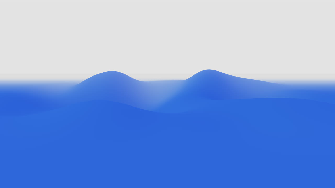 Abstract blue liquid waves background animation with smooth gradient and copy space