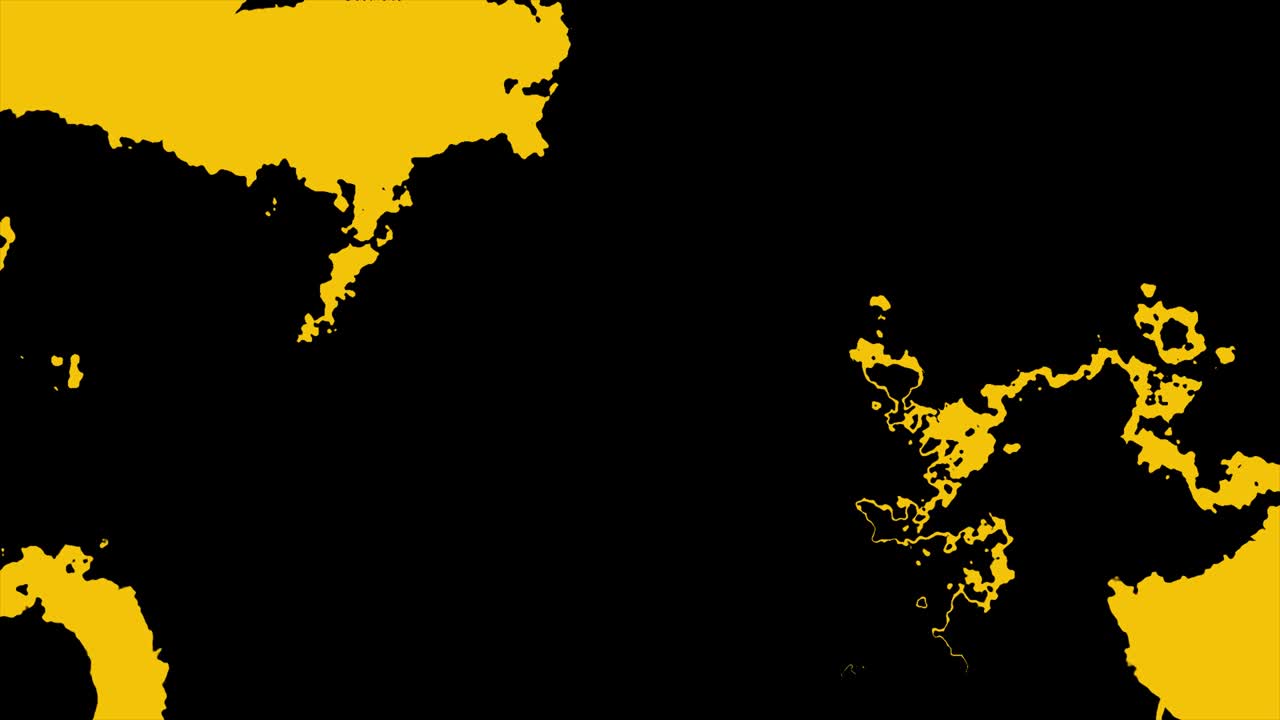 animación en un fondo negro para el salvapantallas, se utiliza el amarillo