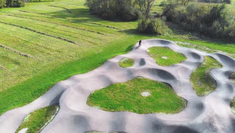 bumpy pump track bmx cycling circuit domzale circuit aerial