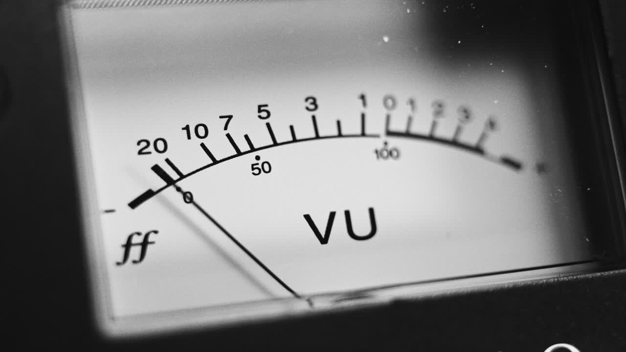 Vintage VU Meter Close-up