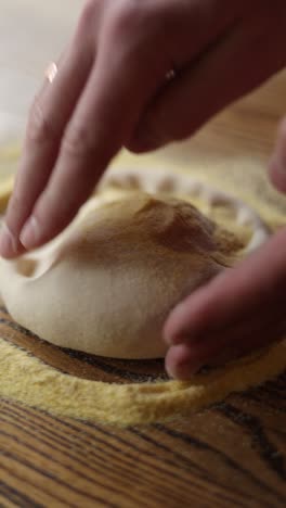 making pizza dough