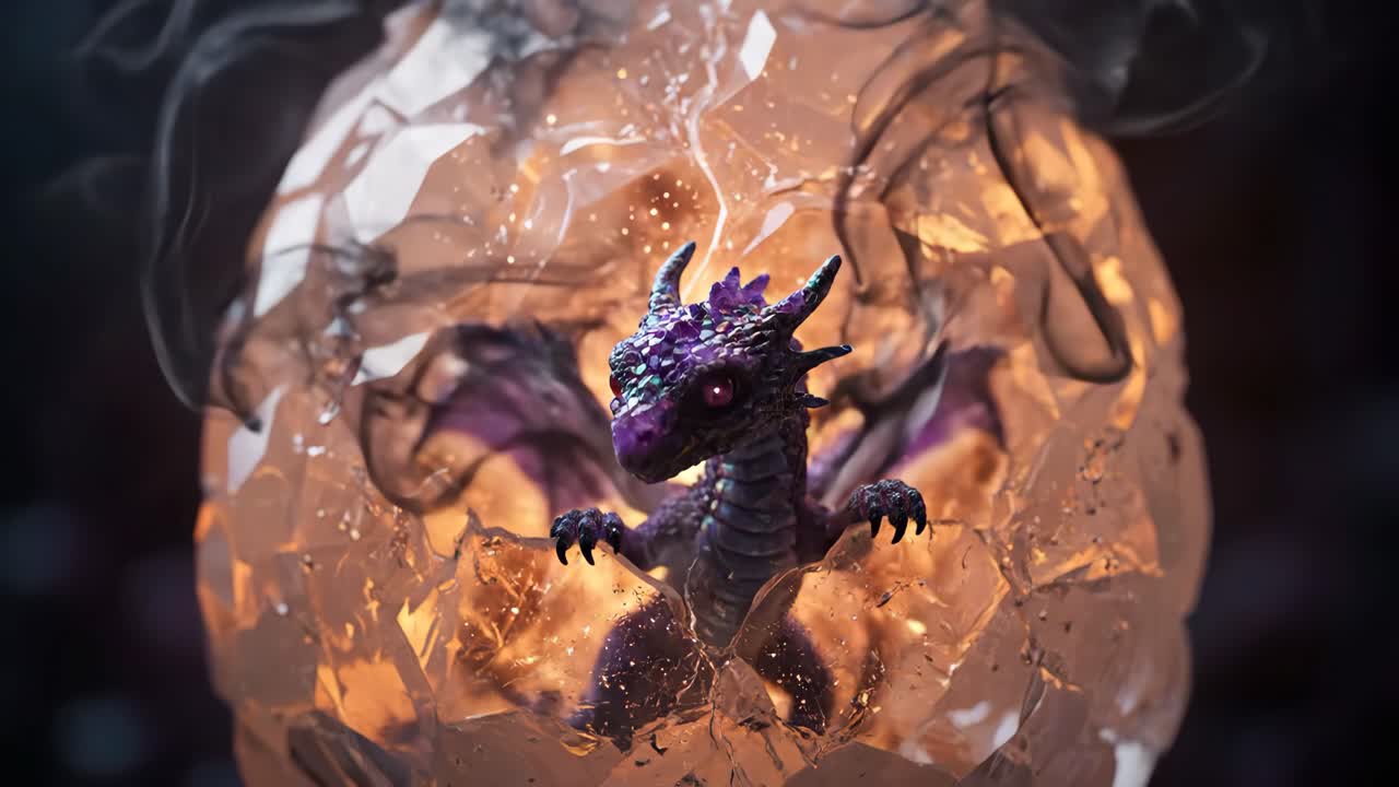 Dragon in Crystal Egg