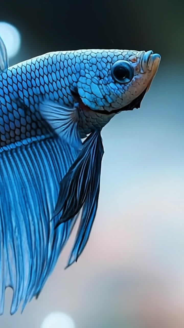 Colorful betta fish swimming in water