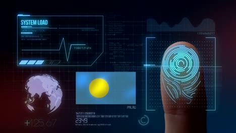 Finger Print Biometric Scanning Identification System. Palau Nationality