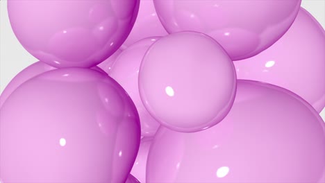 closeup of a 3d animated rubber bubble background with bouncing squeezing and motion