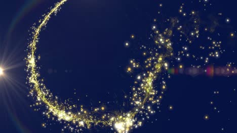 animación de puntos de luz sobre un fondo negro