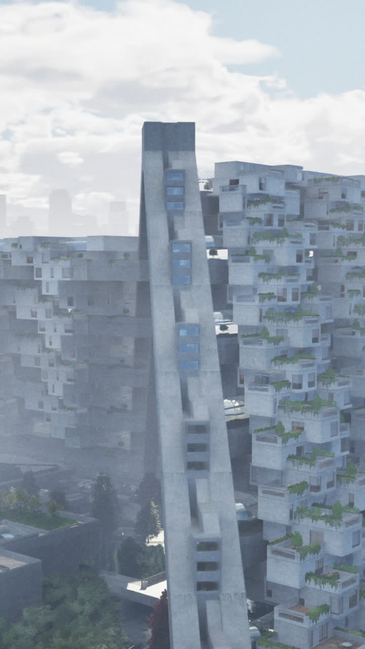 arquitectura futurista de rascacielos