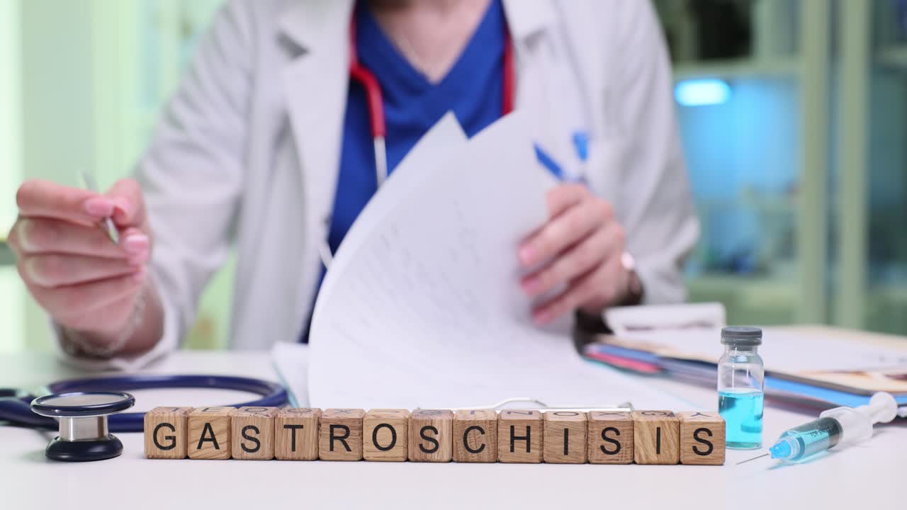 Doctor researching Gastroschisis