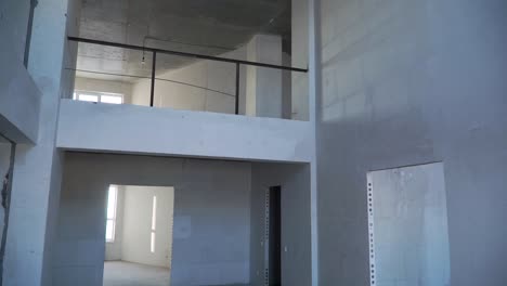 unfinished interior of a modern home under construction