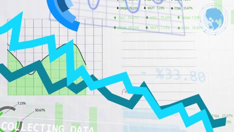 Animation-Der-Finanzdatenverarbeitung-Auf-Hellem-Hintergrund