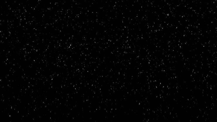 Falling Snow on Black Background