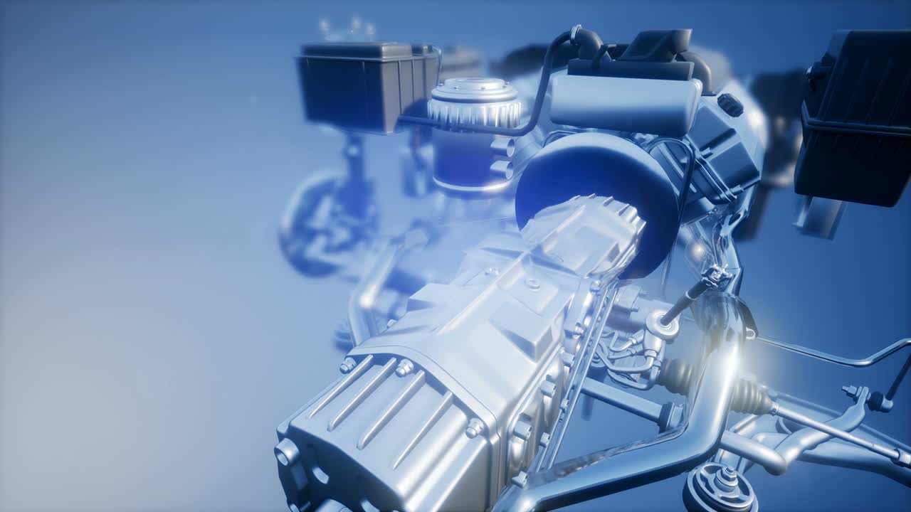 Detailed Car Engine and Other Parts