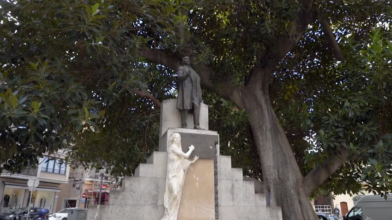 Monument in a city park
