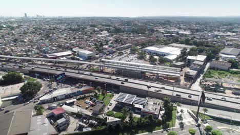 orbital view of manoguayabo metro station platform construction, santo domingo