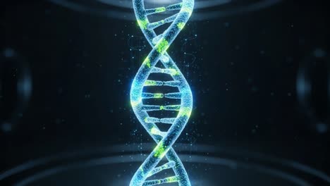 a captivating visualization of dna structure highlighting its double helix formation with luminous effects in a dark background, symbolizing genetic information