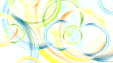 abstractos círculos brillantes de colores animación de video