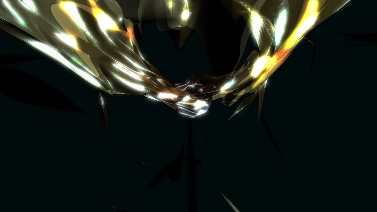 황금색 어두운 에너지를 가진 추상적인 루프 가능한 배경