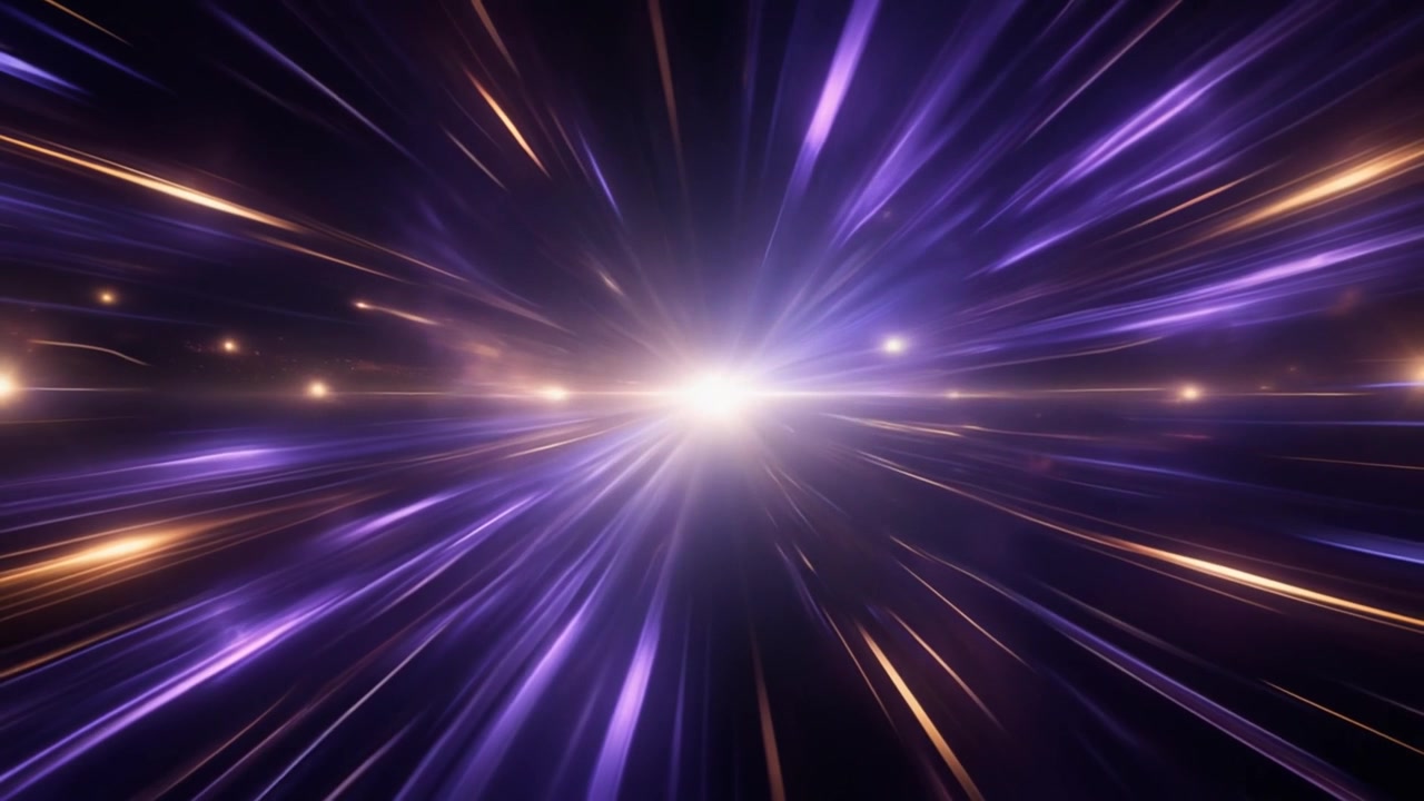 Abstract Warp Speed Travel Through Hyperspace Tunnel