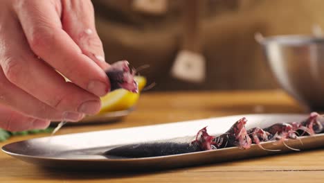 preparing sardines