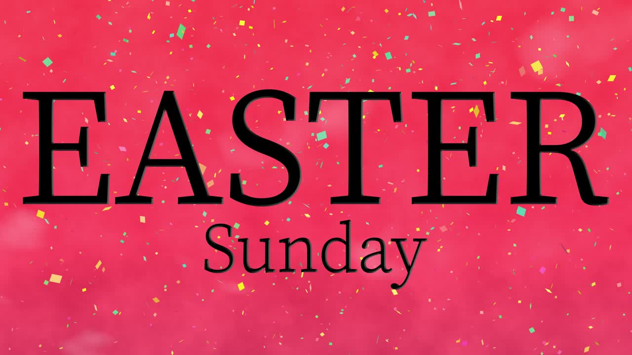 부활절 일요일 이벤트 텍스트 애니메이션 모션 그래픽
