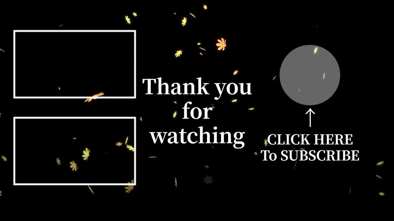 코스모스 꽃 입자 엔드 카드 엔딩 스크린 모션 그래픽