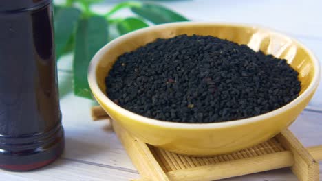 black cumin seeds in a bowl