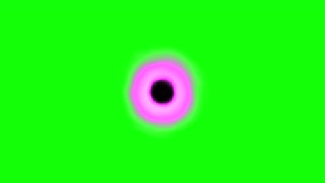 green background and moving black hole