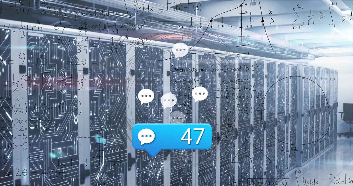 Animated icons and global social media connections in a digital video.