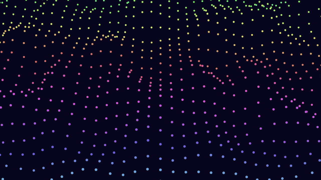 검은색 배경에 생동감 넘치는 그라디언트 점 패턴