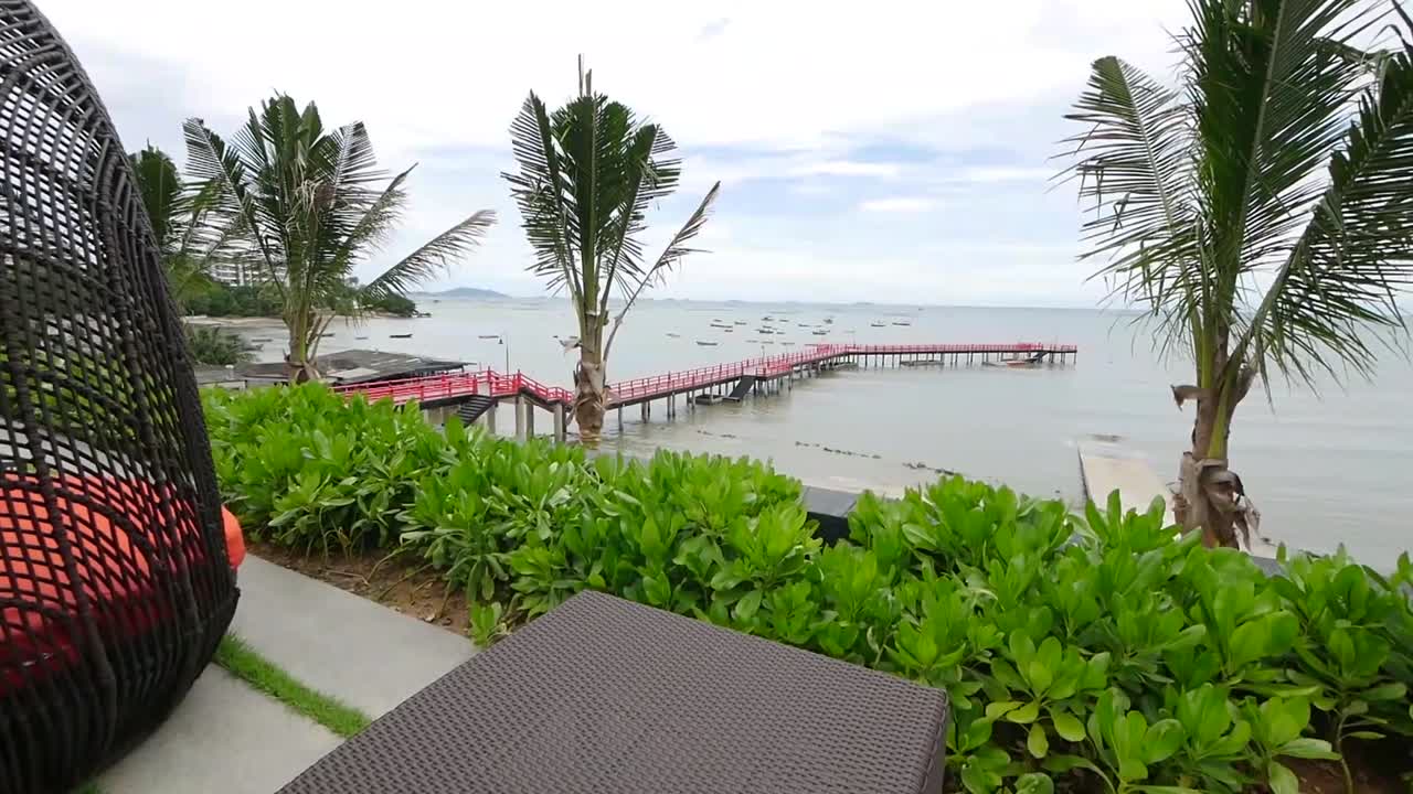 바다 쪽 라운지 외부 장식 아이디어