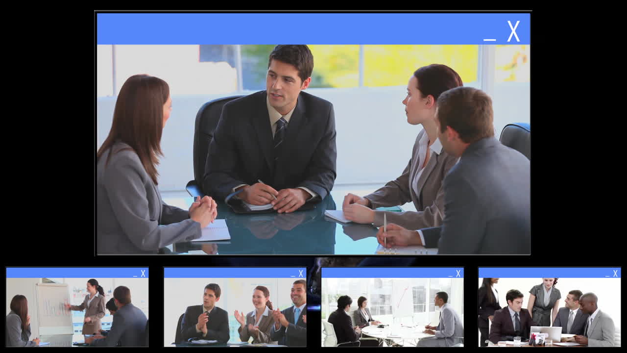 많은 비즈니스 클립을 함께 소개하는 로딩 기호