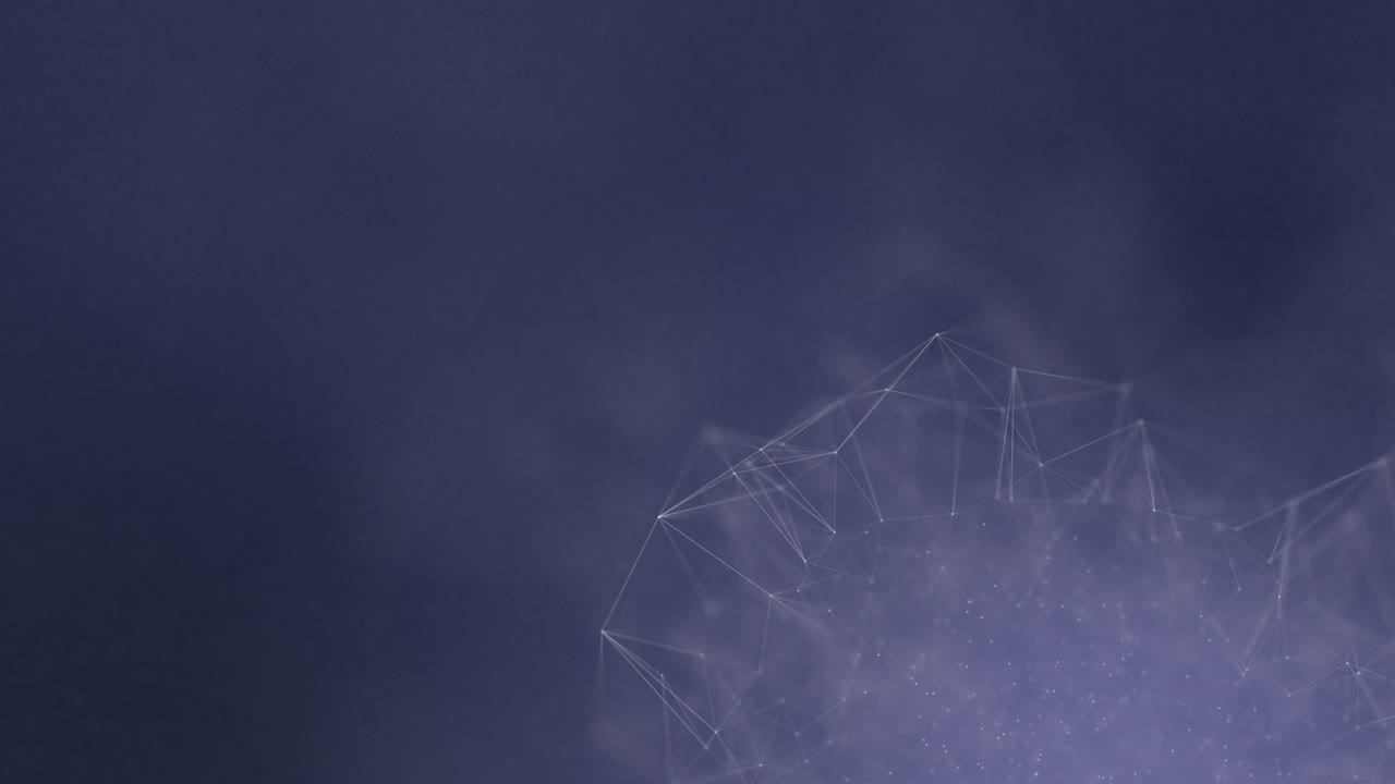 animación en bucle de puntos y líneas que se mueven irregularmente