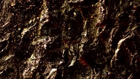 black mineral close up