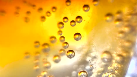 orange summer drink with bubbles