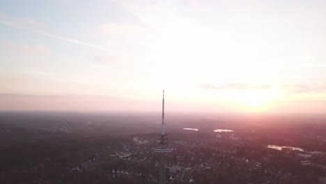 tv communications tower, the fernmeldeturm kiel modern landmark of kiel in germany