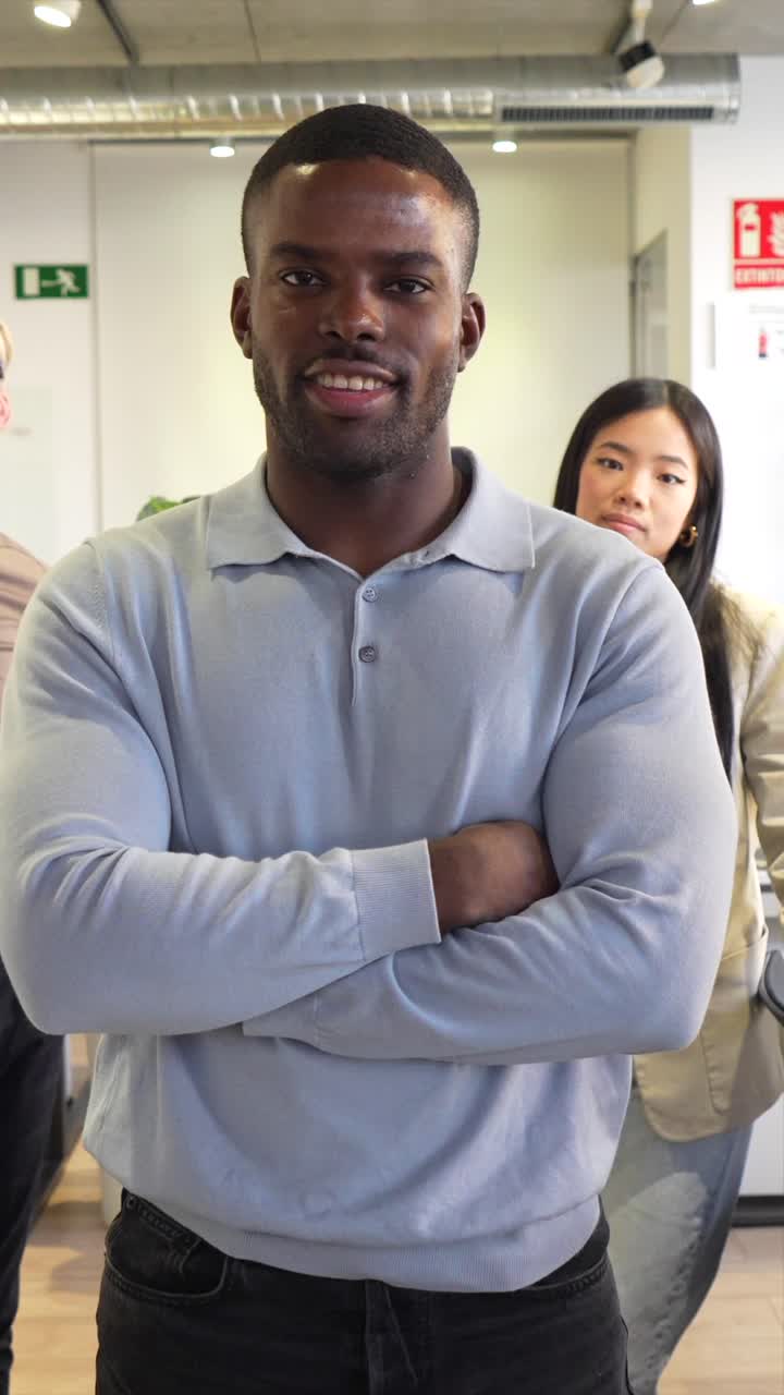 Diverse professionals in an office setting