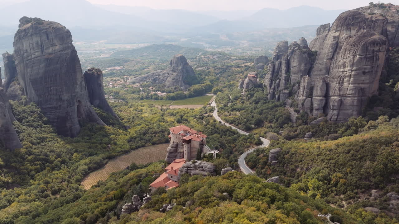 Meteora Monastery Aerial View