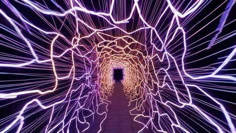túnel de luz colorido