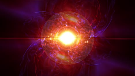 optical lens flare effect shaking and light burst with abstract power energy effect. 4k looped abstract lens flair background, with a sci-fi solar cosmic plasma energy science title intro for vj loop.