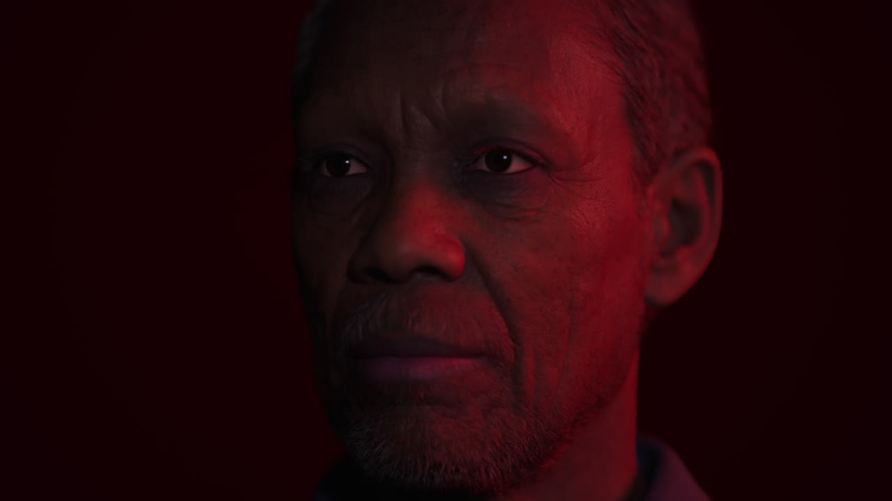 retrato increíblemente detallado de una cara africana