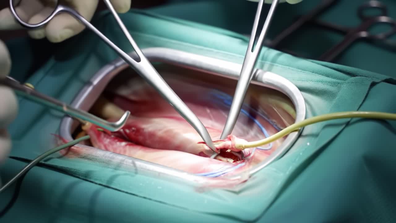 Surgical Procedure Underway: A Close-Up Look at Advanced Techniques Utilized by Medical Professionals During a Critical Operation
